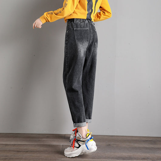 Pantalones Harem de Cintura Alta Estilo Coreano - Corte Suelto y Elegante - Image 11