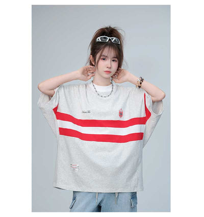 Camiseta de Rayas Americanas Unisex Manga Corta - Image 6