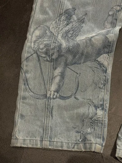 Jeans Casual Desgastados con Efecto Graffiti - Estilo Urbano Versátil - Image 10