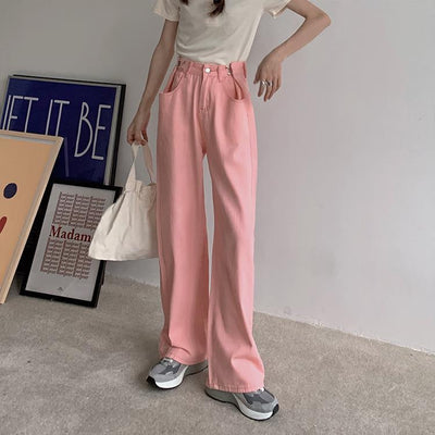 Pantalones Vaqueros Blancos de Cintura Alta y Pierna Ancha Estilo Hong Kong - Image 13