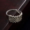 Anillo de Plata Tailandesa Vintage con Incrustaciones de Piedra Marksai para Mujer