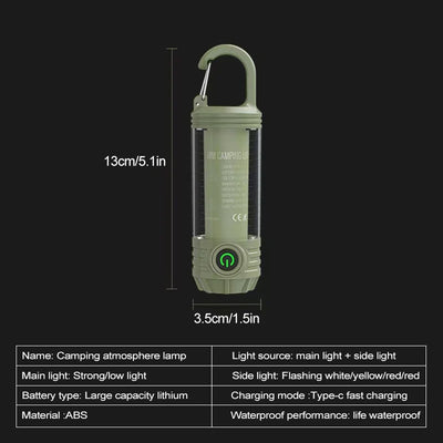 Linterna LED Recargable Multifuncional para Camping y Ciclismo Nocturno - Image 6