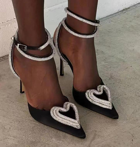 Sandalias Elegantes con Corazones de Cristal Brillante - Diseño Versátil - Image 7