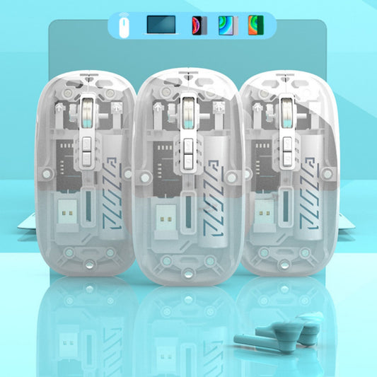 Ratón Inalámbrico Transparente con Carga USB-C