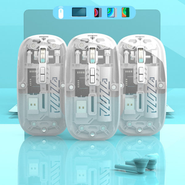 Ratón Inalámbrico Transparente con Carga USB-C