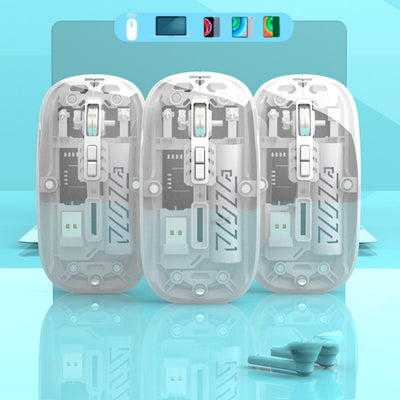 Ratón Inalámbrico Transparente con Carga USB-C