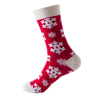 Calcetines Navideños de Algodón con Reno y Nieve - Diseño Festivo Alegre - Image 8