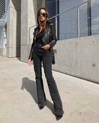 Jeans Retro Slim Micro Acampanados para Mujer - Estilo Europeo y Americano - Image 11