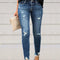 Pantalones Vaqueros Rotos Ajustados para Mujer - Estilo Moderno