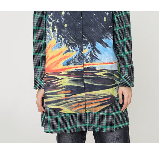 Camisa Diseñadora con Solapa Estampada para Mujer - Image 12