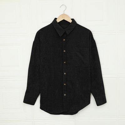Camisa de Pana para Mujer con Solapa y Bolsillos - Image 4