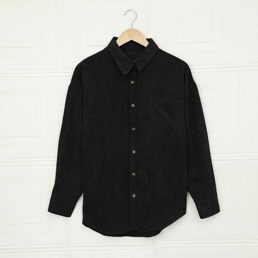 Camisa de Pana para Mujer con Solapa y Bolsillos - Image 4