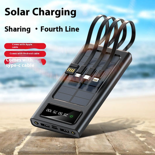 Batería Solar Portátil de 4 Cables para Teléfonos Móviles - Image 4