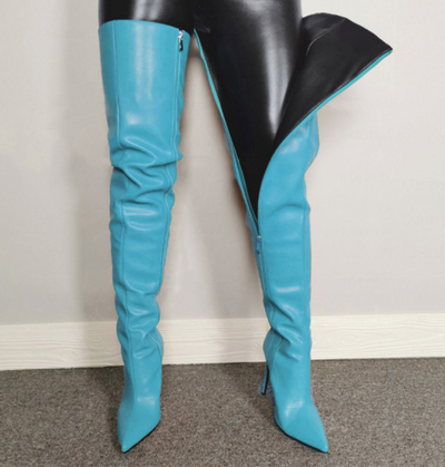 Botas Altas para Mujer con Tacón Stiletto y Cremallera Lateral - Image 5