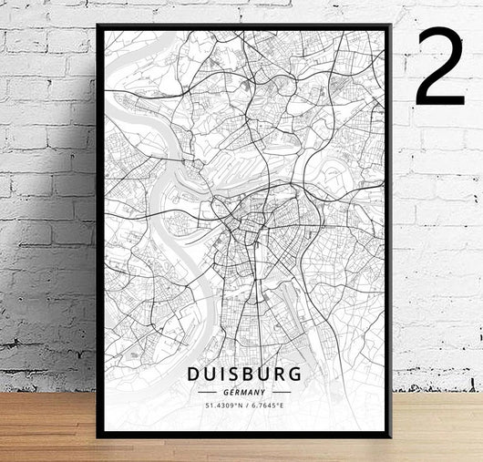 Póster Lienzo Mapa de Alemania Moderno - Decoración Urbana - Image 4