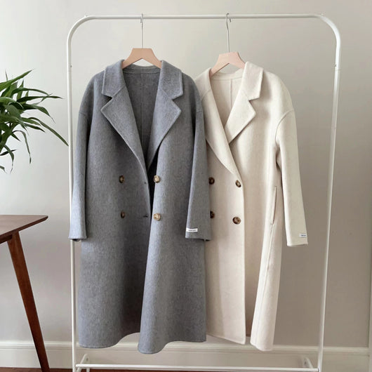 Abrigo Reversible de Lana y Cashmere - Elegancia Versátil - Image 6