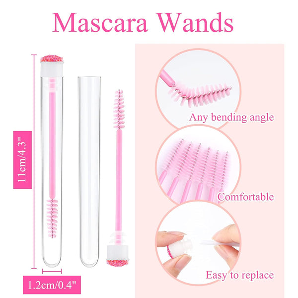 Cepillos Desechables para Pestañas y Rímel - Set de 10 a 50 Spoolies Diamond Lash en 4 Colores