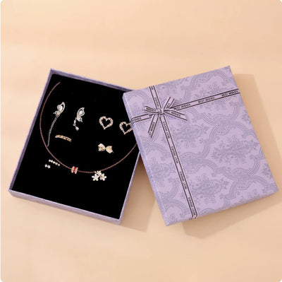 Caja de Almacenamiento para Joyas con Anillo Púrpura Lavanda - Image 7