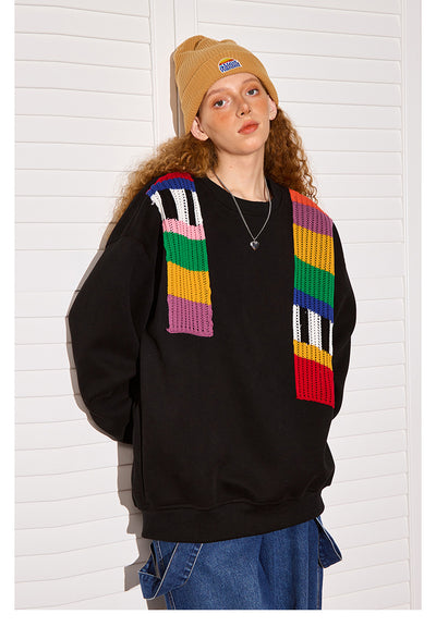 Suéter de Lana Patchwork Arcoíris Diseño Exclusivo para Mujer - Image 13