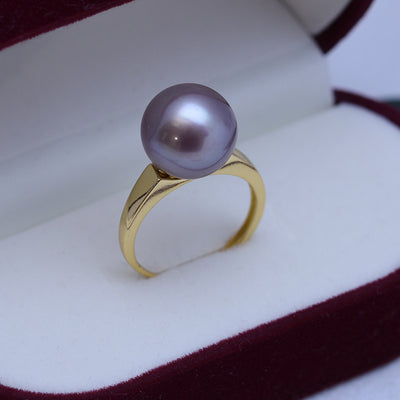 Anillo de Perla Blanca Agua Dulce 12-13mm Círculo Perfecto Brillo Intenso - Image 7