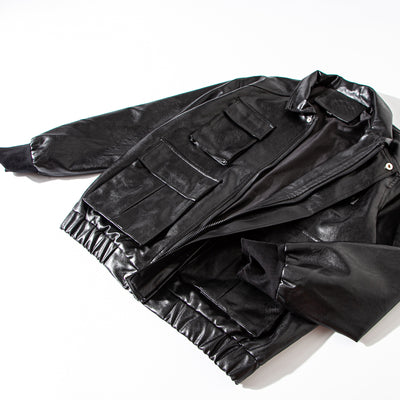 Chaqueta de Cuero para Motociclista Hombre - Diseño Moderno y Holgado - Image 13