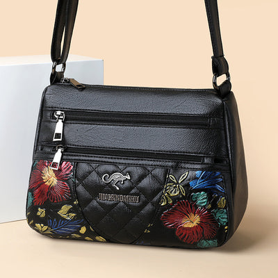 Bolso Crossbody Multicompartimento con Diseño Bordado de Gran Capacidad - Image 7