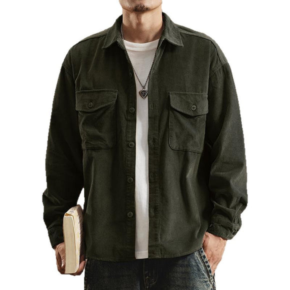 Chaqueta de Trabajo Pesada Estilo Retro Americano para Hombre