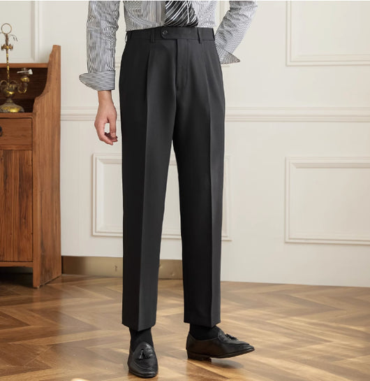 Pantalón de Talle Alto Estilo Retro sin Planchado con Cintura Elástica - Image 6