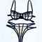 Conjunto de Lingerie Sensual de Renda Transparente
