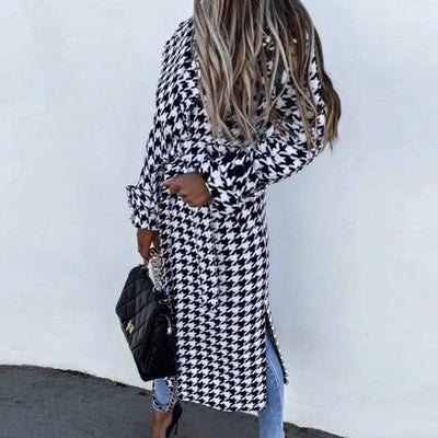 Abrigo Mujer Otoño Cuello Solapa Acolchado Grueso - Image 12
