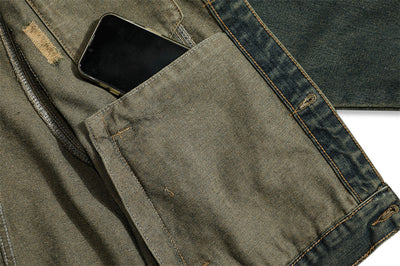 Chaqueta Denim con Cuello Alto y Detalles Rotos - Image 25