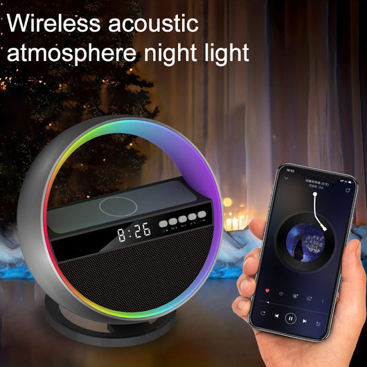 Lámpara Ambiental RGB con Cargador Inalámbrico y Altavoz Bluetooth - Image 17