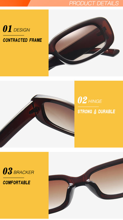 Gafas de Sol Cuadradas Efecto Gelatina - Colores Vibrantes - Image 29