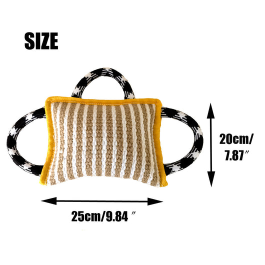 Juguete de Cuerda para Perros con 3 Asas - Almohada de Yute Resistente para Tirar - Image 2