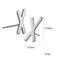 Nordic Rune Letter Earrings Made Of Stainless Steel Steel Color 1style