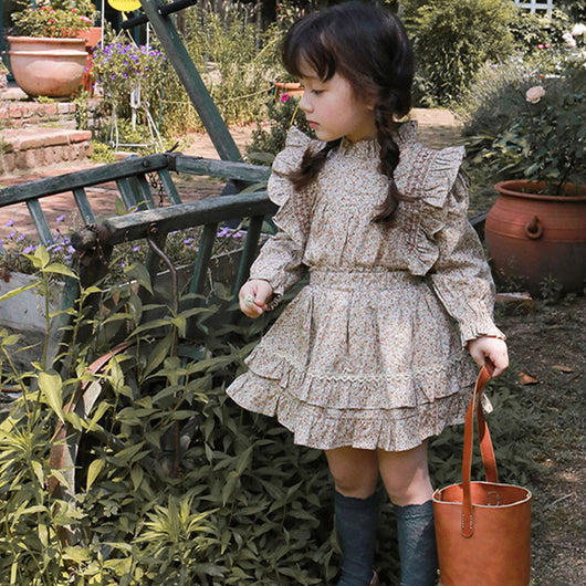 Blusa Infantil con Volantes y Estampado Floral Francés - Image 11