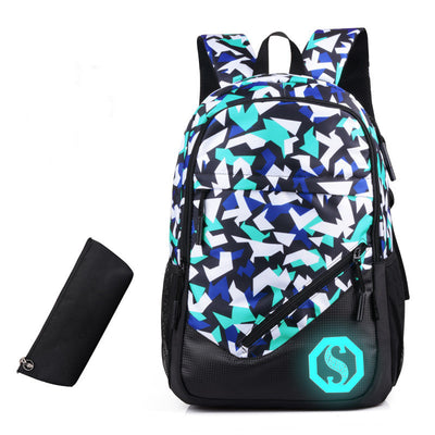 Mochila Urbana de Tres Compartimentos con Diseño Cuadros y Graffiti - Image 10