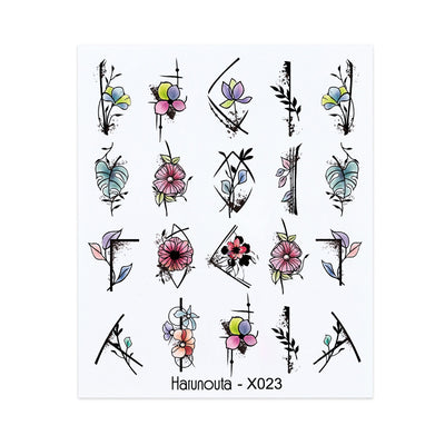 Stickers de Uñas Mariposas, Flores y Hojas - Diseños Artísticos - Image 10