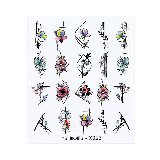 Stickers de Uñas Mariposas, Flores y Hojas - Diseños Artísticos - Image 10