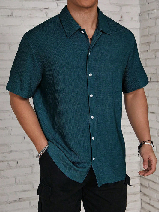 Camisa Casual Retro Resort con Cuello Solapa para Hombre - Image 32