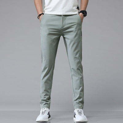 Pantalones Casuales Elásticos para Hombre con Forro Polar y Tela Ice Silk - Image 8