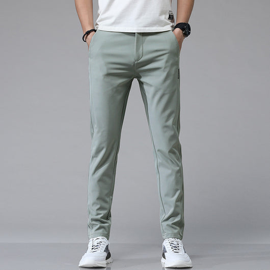Pantalones Casuales Elásticos para Hombre con Forro Polar y Tela Ice Silk - Image 8