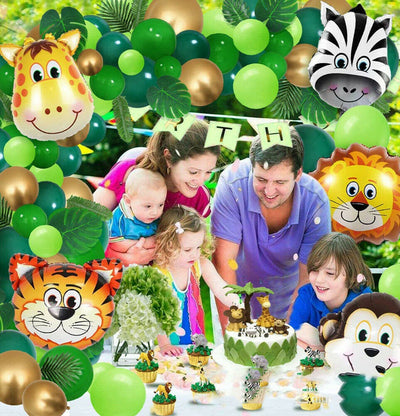 Juego de Globos Tigre Verde Oscuro para Fiestas - Image 9