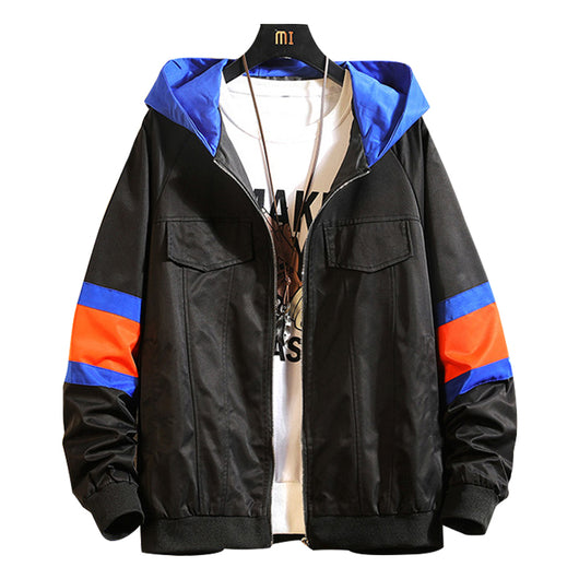 Chaqueta de Trabajo Capucha Hombre Talla Grande Contraste Costura - Image 2