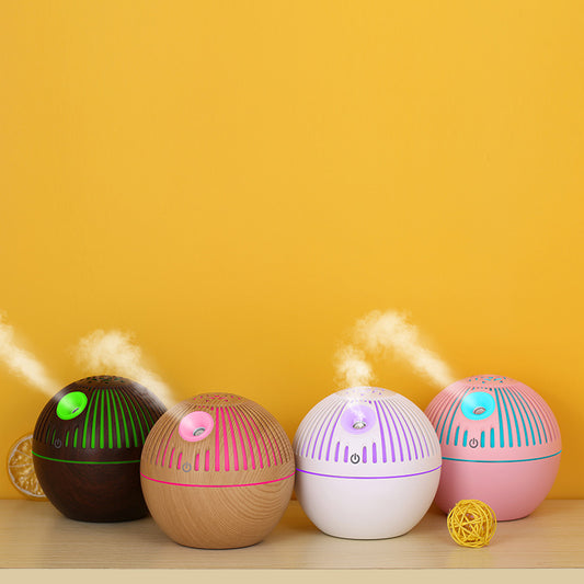 Difusor de Aroma con Diseño Madera y Luces LED 7 Colores
