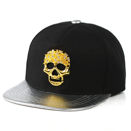 Gorra Hip-hop con Logo Calavera Metálica - Image 5