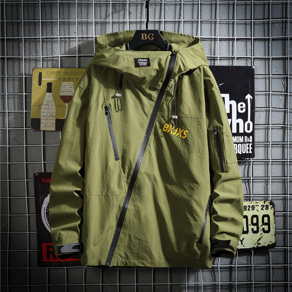 Chaqueta Funcional Oversize para Hombre - Estilo Moderno Talla Grande