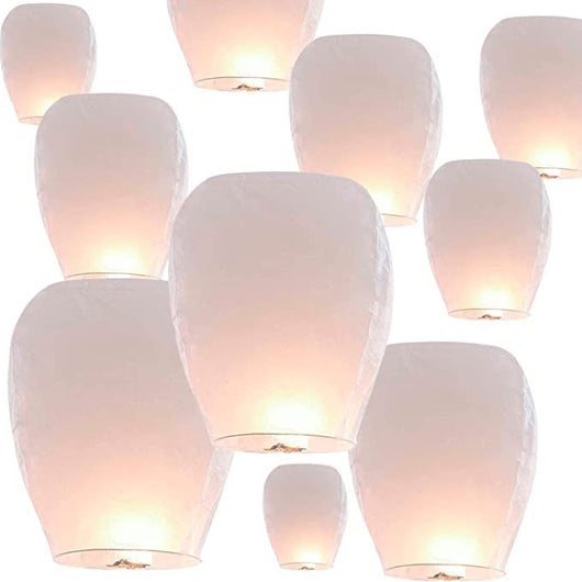 Farolillo Volador Kongming Blanco Retardante de Llama Grande Multicolor