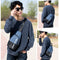 Bolsa Deportiva Impermeable para Hombre con Costuras Contrastadas - Azul Profundo