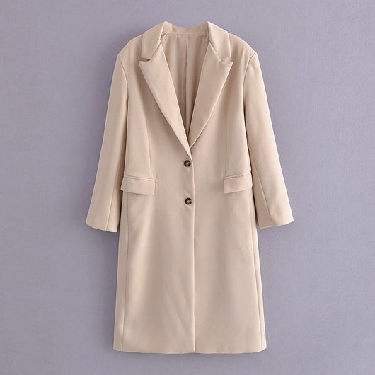 Saco de Lino Unisex Largo - Chaqueta Versátil para Verano